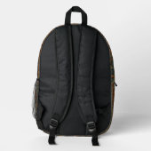 Eleganter Retro-Waldvogel  Bedruckter Rucksack (Rückseite)