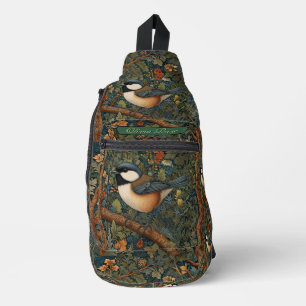 Eleganter Retro-Waldvogel Crossbody Bag