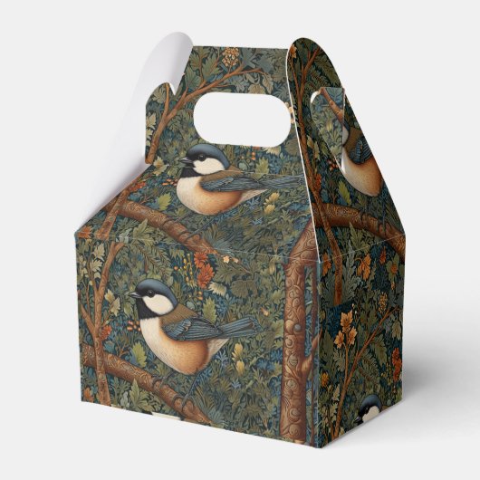 Eleganter Retro-Waldvogel Geschenkschachtel (Rückseite)