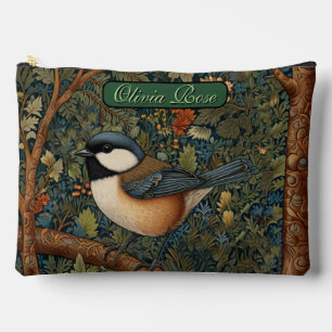 Eleganter Retro-Waldvogel Zubehörtasche