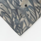 Eleganter retro weißer Winterfuchs Fleecedecke (Ecke)