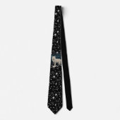 Eleganter Retro-Weißer Winterfuchs Krawatte (Vorderseite)