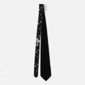 Eleganter Retro-Weißer Winterfuchs Krawatte (Rückseite)