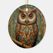 Eleganter Retrouschelwald Keramik Ornament (Links)