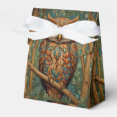 Eleganter Retrouschus boho bohemianischer Wald grü Geschenkschachtel (Vorderseite)