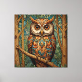 Eleganter Retrouschus boho bohemianischer Wald grü Leinwanddruck (Vorderseite)