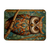 Eleganter Retrouschus boho bohemianischer Wald grü Magnet (Horizontal)