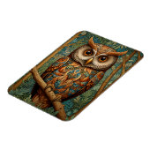 Eleganter Retrouschus boho bohemianischer Wald grü Magnet (Linke Seite)