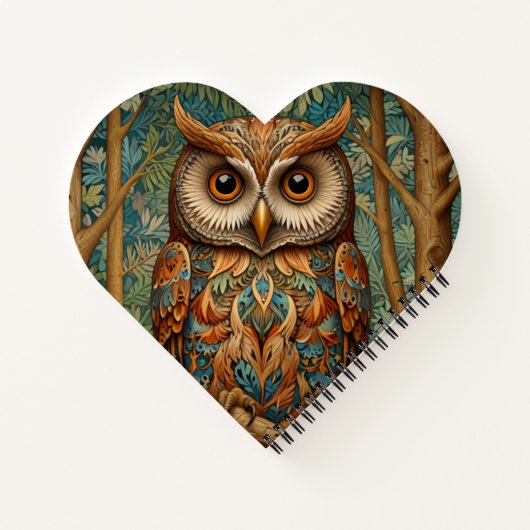 Eleganter Retrouschus boho bohemianischer Wald grü Notizblock (Rückseite)