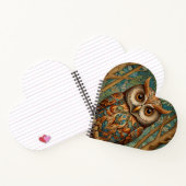 Eleganter Retrouschus boho bohemianischer Wald grü Notizblock (Innenseite)