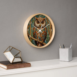 Eleganter Retrouschus boho bohemianischer Wald grü Uhr