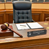 Eleganter Richter Black Desk Namplate Namensplakette