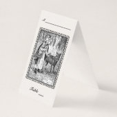 Eleganter Riding Hood Wolf Schwarz-weiß Zeichnend (Vorderseite)