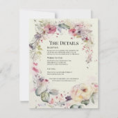 Eleganter Ring der Blume - Farbdetails Einladung (Vorderseite)