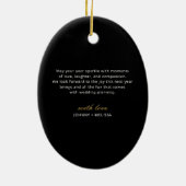 Eleganter Ring in der Neujahrsweihnacht der Verlob Keramik Ornament (Hinten)