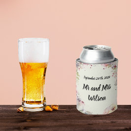 Eleganter Ring von Blume Wasserfarbe Dosenkühler