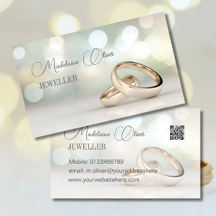 Eleganter Rings QR Beruflich Events Jeweler Visitenkarte