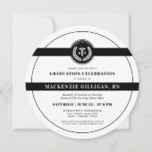 Eleganter RN Nursing School Abschluss Moderne Einladung (Vorderseite)