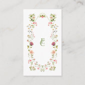 Eleganter Rokoko BlumenWedding RSVP Begleitkarte (Rückseite)