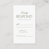 Eleganter Rokoko BlumenWedding RSVP Begleitkarte (Vorderseite)