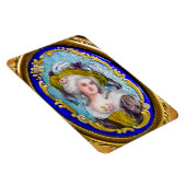 ELEGANTER ROKOKO LADY PORTRATRAIN MIT PINKROSEN MAGNET (Rechte Seite)