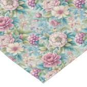 Eleganter Rokoko Table Runner Verzierte Blumenmust Großer Tischläufer (Ecke)