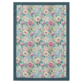 Eleganter Rokoko Verzierte botanische Muster Tischdecke (Vorderseite)