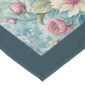 Eleganter Rokoko Verzierte botanische Muster Tischdecke (Schrägansicht)