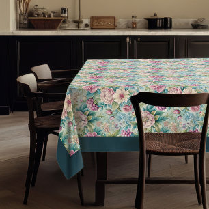 Eleganter Rokoko Verzierte botanische Muster Tischdecke