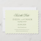 Eleganter Rokoko Wedding speichert das Datum Save The Date (Vorderseite)
