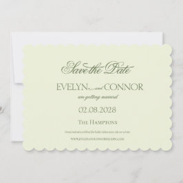 Eleganter Rokoko Wedding speichert das Datum Save The Date