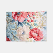 Eleganter Romantischer Blumen Botanischer Garten Fleecedecke (Vorderseite (Horizontal))