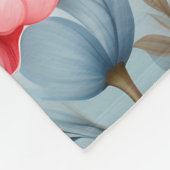 Eleganter Romantischer Blumen Botanischer Garten Fleecedecke (Ecke)
