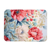 Eleganter Romantischer Blumen Botanischer Garten Magnet (Horizontal)