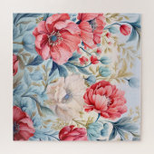 Eleganter Romantischer Blumen Botanischer Garten Puzzle (Horizontal)