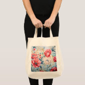 Eleganter Romantischer Blumen Botanischer Garten Tragetasche (Vorderseite (Produkt))