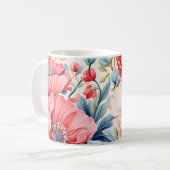 Eleganter Romantischer Blumenbotanischer Garten Kaffeetasse (Vorderseite Links)