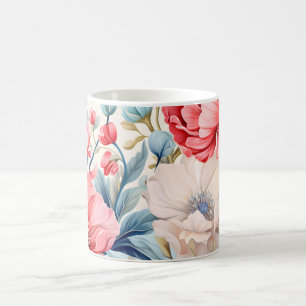 Eleganter Romantischer Blumenbotanischer Garten Kaffeetasse