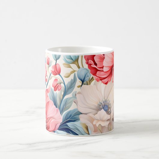 Eleganter Romantischer Blumenbotanischer Garten Kaffeetasse (Mittel)
