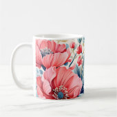 Eleganter Romantischer Blumenbotanischer Garten Kaffeetasse (Links)