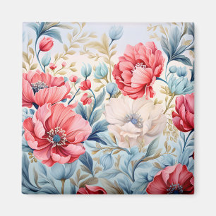 Eleganter Romantischer Blumenbotanischer Garten Magnet