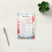 Eleganter Romantischer Blumenbotanischer Garten Post-it Klebezettel (Büro)