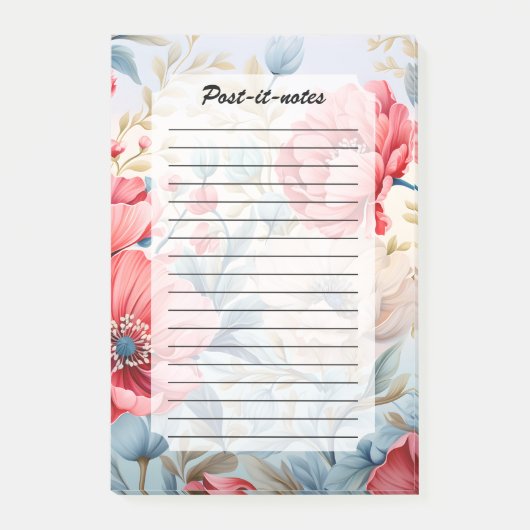 Eleganter Romantischer Blumenbotanischer Garten Post-it Klebezettel (Vorderseite)