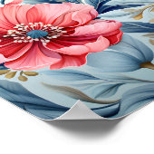 Eleganter Romantischer Blumenbotanischer Garten Poster (Ecke)