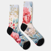 Eleganter Romantischer Blumenbotanischer Garten Socken (Rechts)