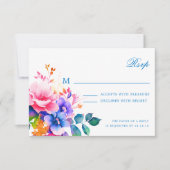 Eleganter romantischer Blumenzwiebellauf RSVP Rege (Vorderseite)