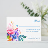 Eleganter romantischer Blumenzwiebellauf RSVP Rege (Stehend Vorderseite)