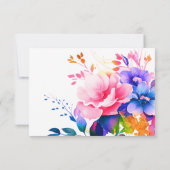 Eleganter romantischer Blumenzwiebellauf RSVP Rege (Rückseite)