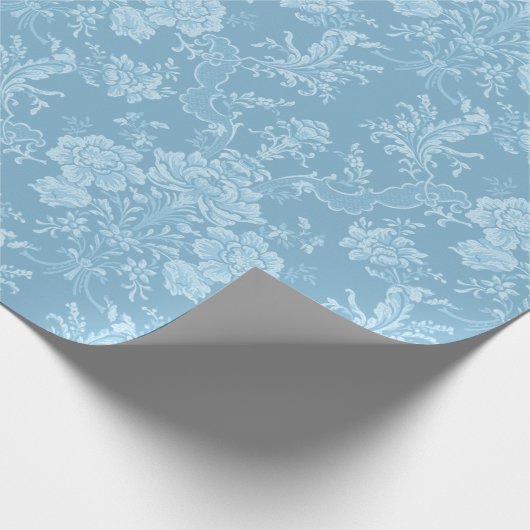Eleganter Romantischer Chic Floral Damask-Pastel B Geschenkpapier (Ecke)