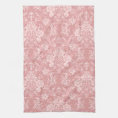 Eleganter romantischer Chic Floral Damask-Pastel P Geschirrtuch (Vertikal)